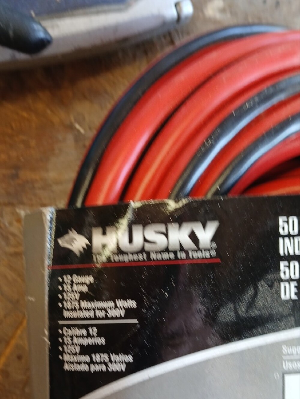 Husky 50 ft Heavy-Duty 12-Gauge Extension Cord — Red - Picture 3 of 6